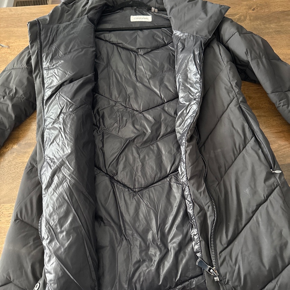Calvin Klein Long Puffer Coat – Women’s, Black